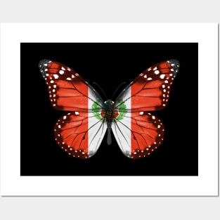 Peruvian Flag  Butterfly - Gift for Peruvian From Peru Posters and Art